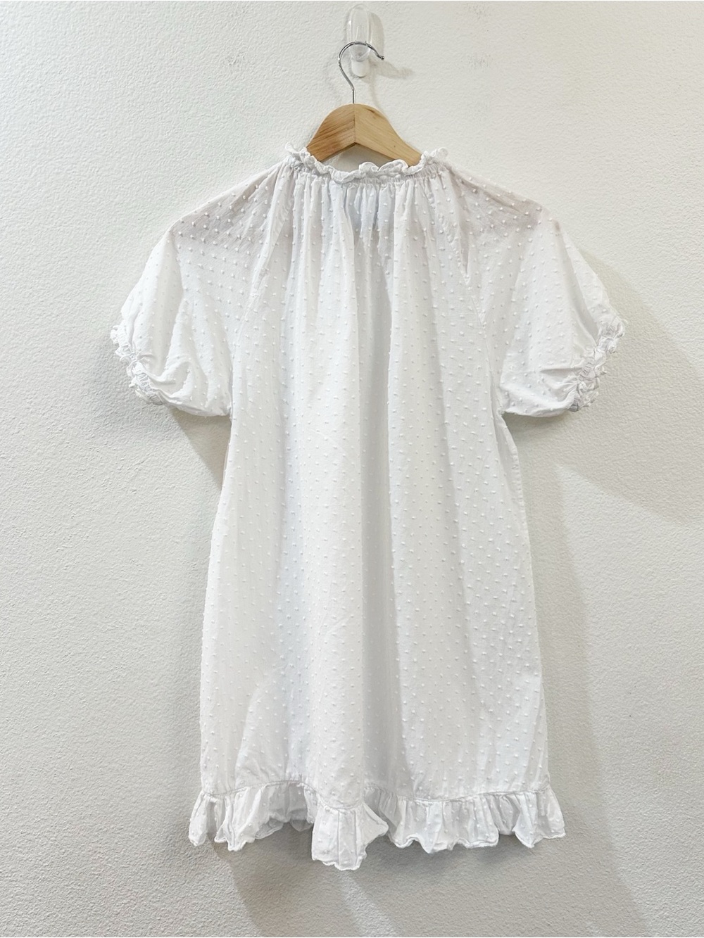 Hill House The Katherine Nap Dress In Sheer White Swiss Dot Size XS - Picture 13 of 13